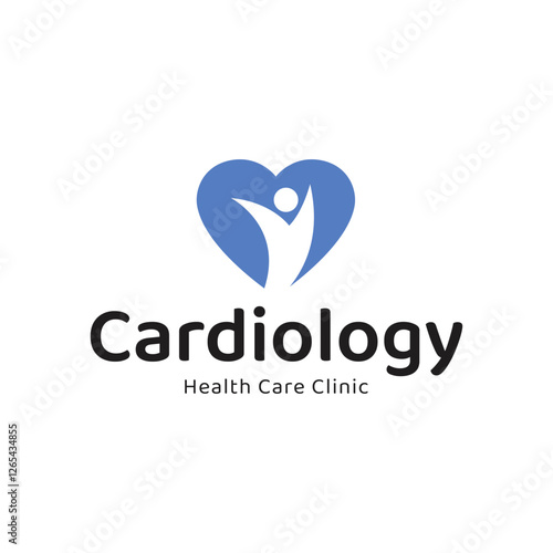 Cardiology medical care logo design.