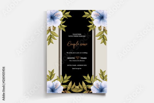 BRIDAL SHOWER FLORAL INVITATION TEMPLATE