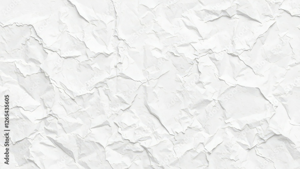 Abstract white crumpled surface on recycled paper background, rough paper surface, abstract crinkles Abstract white crumpled surface on recycled paper background, rough paper surface, abstract crinkles