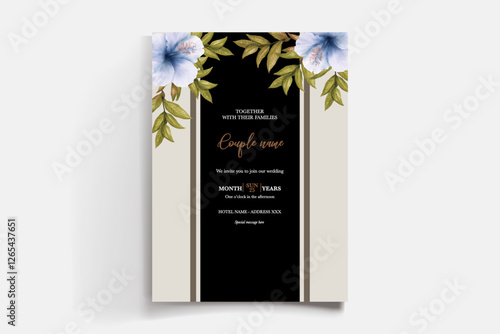 BRIDAL SHOWER FLORAL INVITATION TEMPLATE