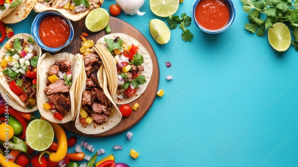 custom made wallpaper toronto digitalColorful taco feast a vibrant culinary delight captured in stunning food photography