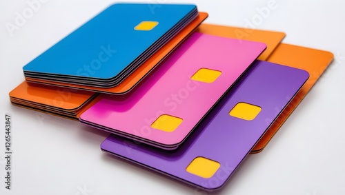 Wallpaper Mural Bright and Bold: Blank Credit Cards with a Simple Layout
 Torontodigital.ca