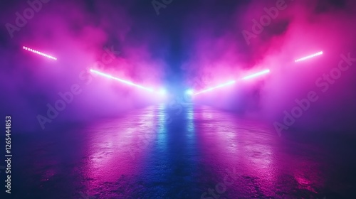 Wallpaper Mural Vibrant Neon Lights and Smoke Background Image Torontodigital.ca