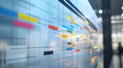 A digital tool displaying project goals, timelines, and planning stages