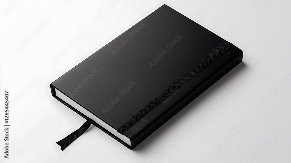 Black Notebook Mockup: Clean Minimalist Design Render AI Generated Black Notebook Mockup: Clean Minimalist Design Render AI Generated
