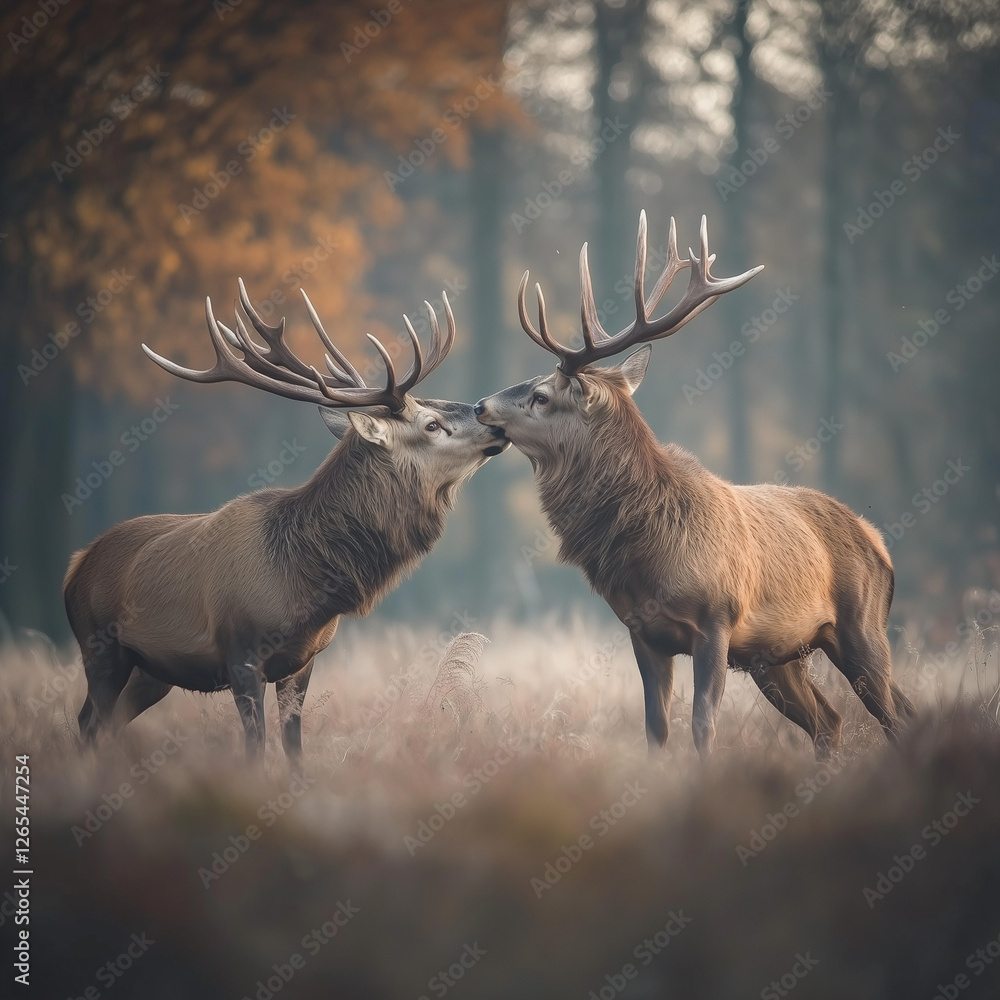 The Wild Calling: Red Deer in Rut Season, deer in the woods The Wild Calling: Red Deer in Rut Season, deer in the woods