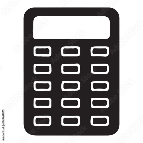 Silhouette Calculator Vector Illustration for Financial or Scientific Use