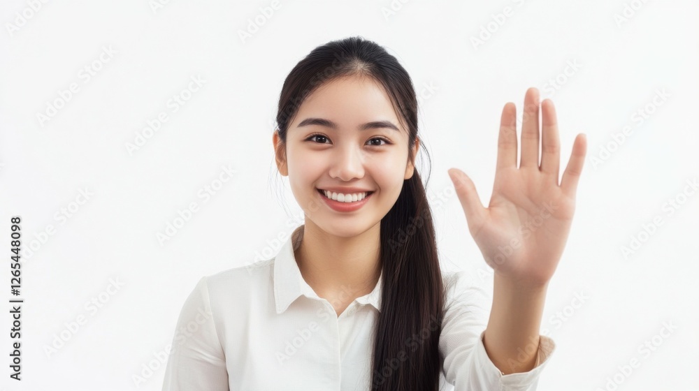 Hi Five Celebration: Teamwork Achievement and Success with Young People Making Hand Gesture on White Background Hi Five Celebration: Teamwork Achievement and Success with Young People Making Hand Gesture on White Background