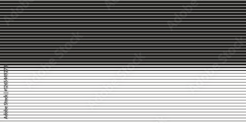 Horizontal line pattern. From thin line to thick. Parallel stripe. Black streak on white background. Straight gradation stripes. Abstract geometric patern.