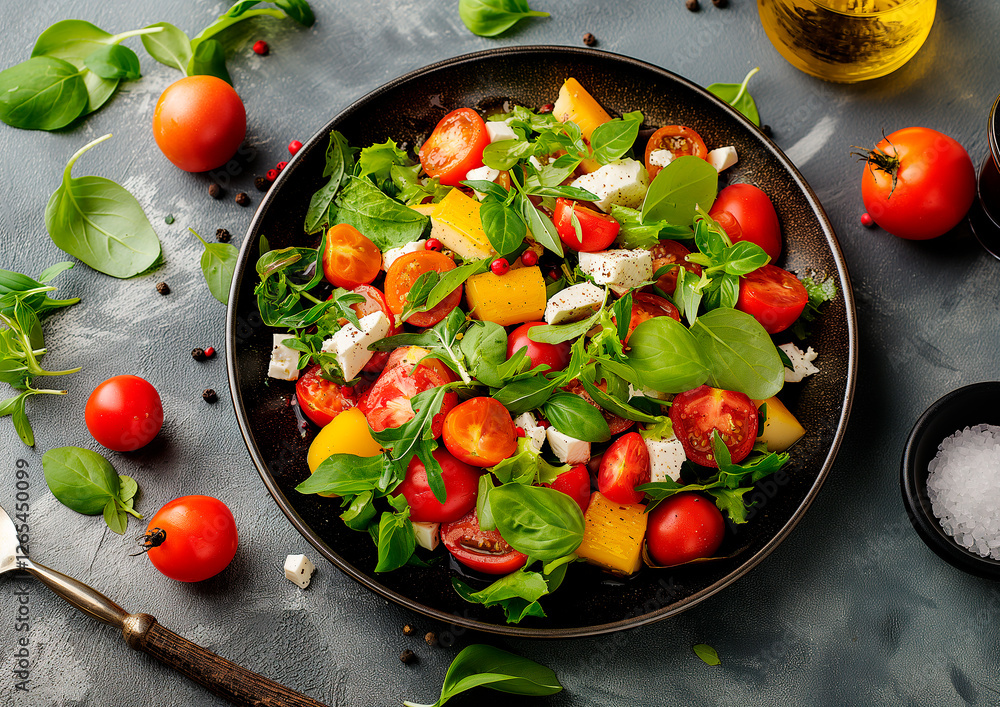 Delicious spring summer warm salad Delicious spring summer warm salad