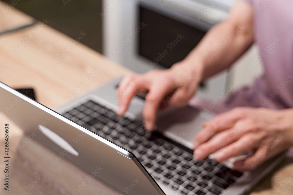 Business correspondence in a cozy home atmosphere Business correspondence in a cozy home atmosphere