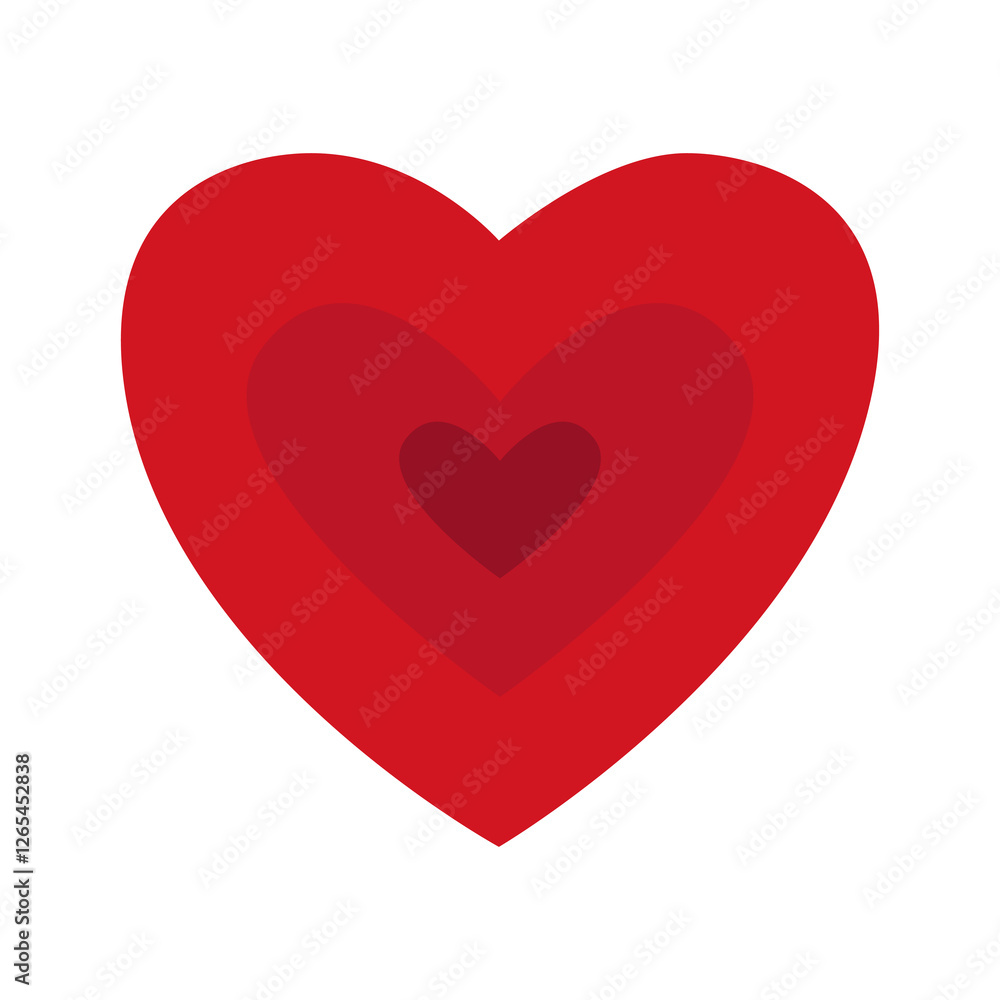 Valentine red heart set icon. Happy Valentines Day. Love sign symbol. Simple shape. Greeting card template. Cute graphic object. Flat design. White background. Isolated. Vector illustration Valentine red heart set icon. Happy Valentines Day. Love sign symbol. Simple shape. Greeting card template. Cute graphic object. Flat design. White background. Isolated. Vector illustration