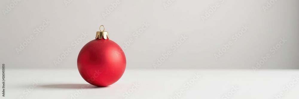Christmas decoration on a table made of cardboard red ball against white background, background, color, ball Christmas decoration on a table made of cardboard red ball against white background, background, color, ball