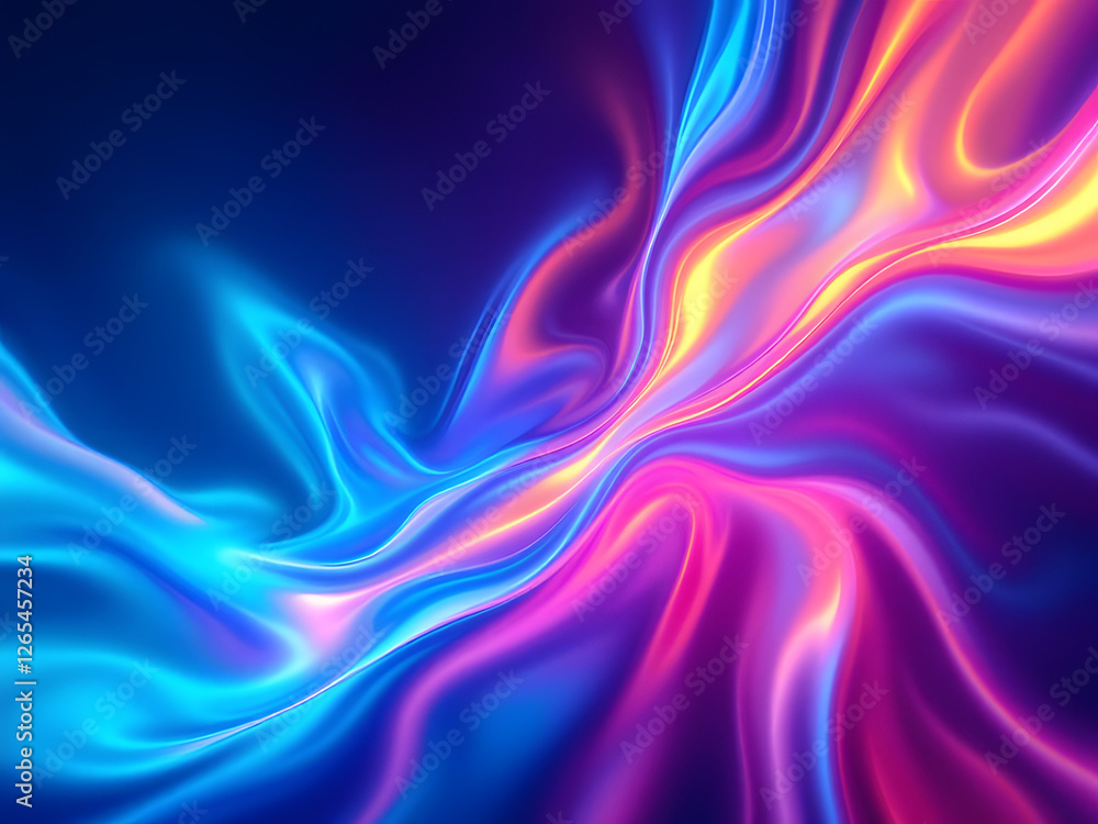 Dynamic swirls of vibrant colors blending in a fluid, abstract design with a luminous glow.