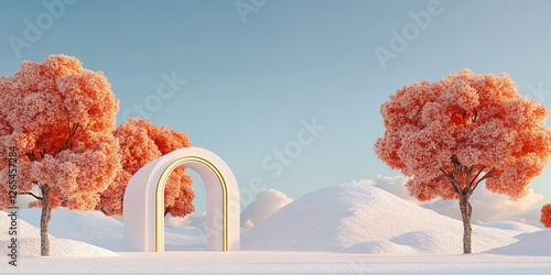 Minimalist Landscape with G...