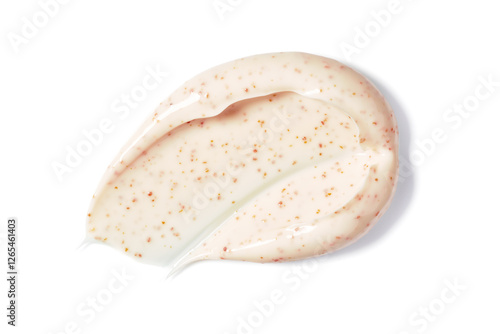 Body  scrub smear, cosmetics skincare texture swatch, body or face peeling