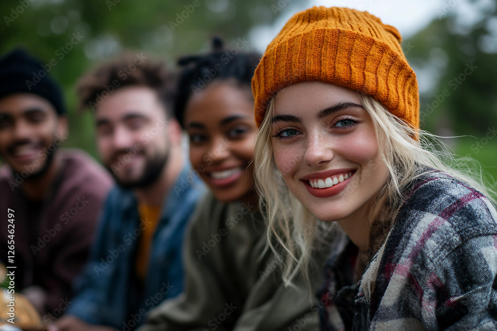 Generative ai portrait of a diverse team with confident and smiling individuals in a modern office setting Generative ai portrait of a diverse team with confident and smiling individuals in a modern office setting