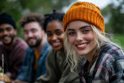 Generative ai portrait of a diverse team with confident and smiling individuals in a modern office setting