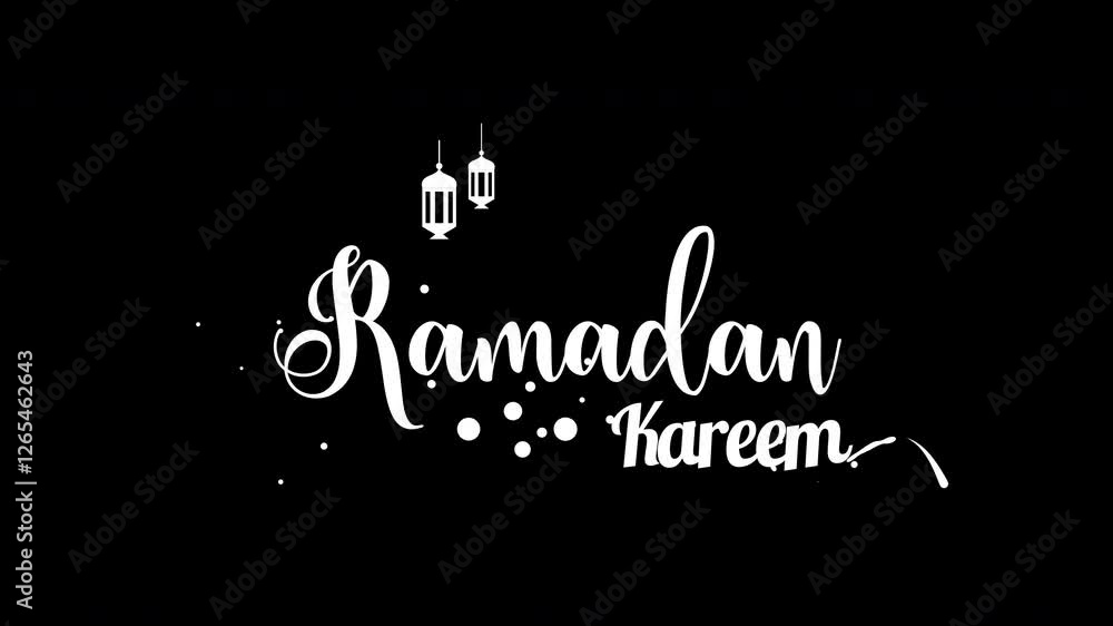 Ramadan Kareem text animation with two lanterns, perfect for festive social media posts, website banners, and holiday greeting videos. Ramadan Kareem text animation with two lanterns, perfect for festive social media posts, website banners, and holiday greeting videos.