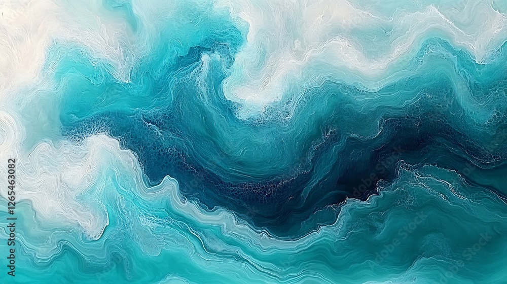 Abstract Teal and White Swirling Marble Texture. AI Generated Abstract Teal and White Swirling Marble Texture. AI Generated