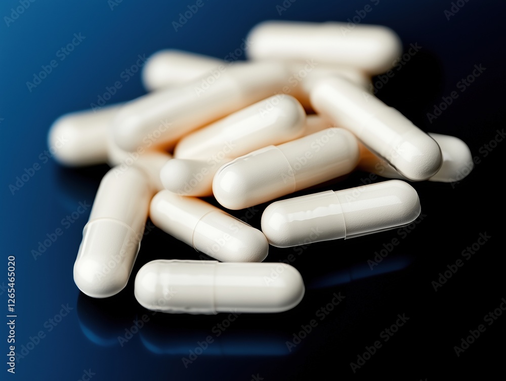 Multicolored tablets and capsules with medicines close-up Multicolored tablets and capsules with medicines close-up