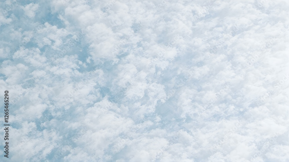 Cotton Candy Sky: A captivating aerial view of billowing white clouds against a serene blue sky evokes a sense of peace and tranquility, perfect for minimalist designs and calming visuals. Cotton Candy Sky: A captivating aerial view of billowing white clouds against a serene blue sky evokes a sense of peace and tranquility, perfect for minimalist designs and calming visuals.