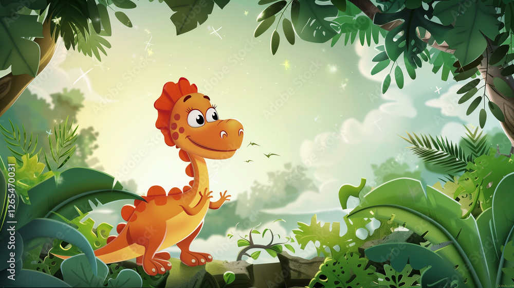 3D Rendering Illustration with Bright Colors, Natural Light, and Green Leaves. Cheerful Atmosphere with Happy Little Characters. Children's Book Style Artwork. 3D Rendering Illustration with Bright Colors, Natural Light, and Green Leaves. Cheerful Atmosphere with Happy Little Characters. Children's Book Style Artwork.
