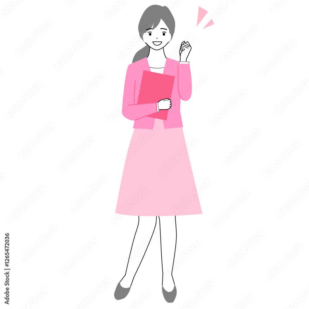Illustration of a young woman posing with guts. Illustration of a young woman posing with guts.