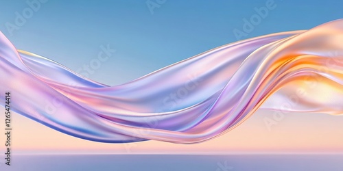 Flowing Pastel Silk: An iri...