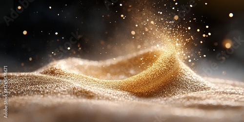 Golden Sands Erupt: A swirl...
