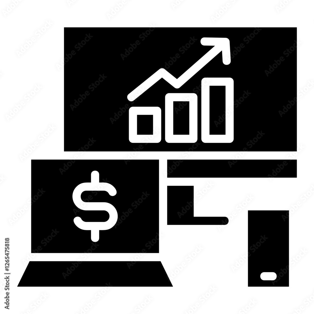 Earnings Glyph Icon Earnings Glyph Icon