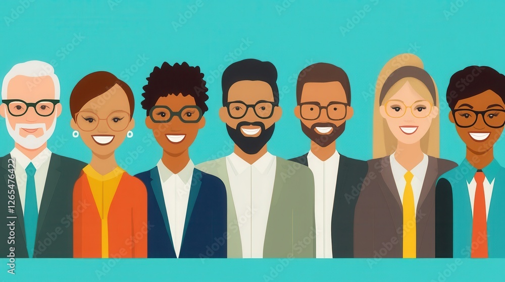 Diverse Team of Professionals in Modern Office Setting Diverse Team of Professionals in Modern Office Setting