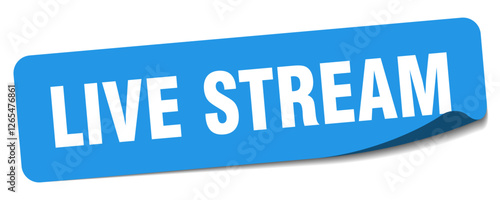 live stream sticker. live stream label