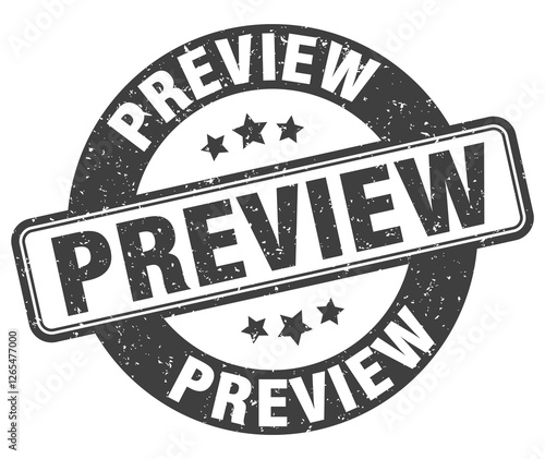 preview stamp. preview label. round grunge sign