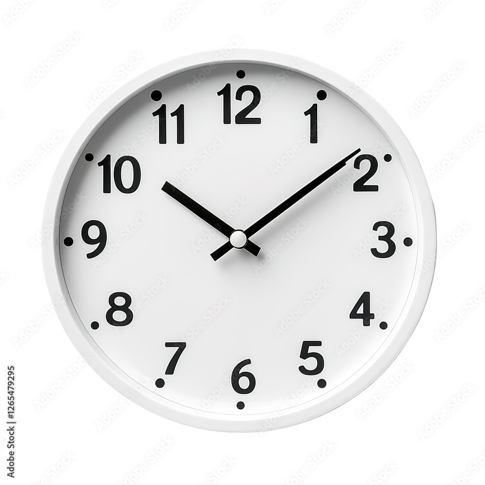 Wall clock. Simple wall clock. Minimalist watch. Classic design wall clock. Analog clock. Vector illustration Wall clock. Simple wall clock. Minimalist watch. Classic design wall clock. Analog clock. Vector illustration