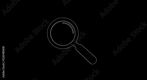 Wallpaper Mural Magnifying Glass Outline on Dark Background Simple Search Icon Torontodigital.ca