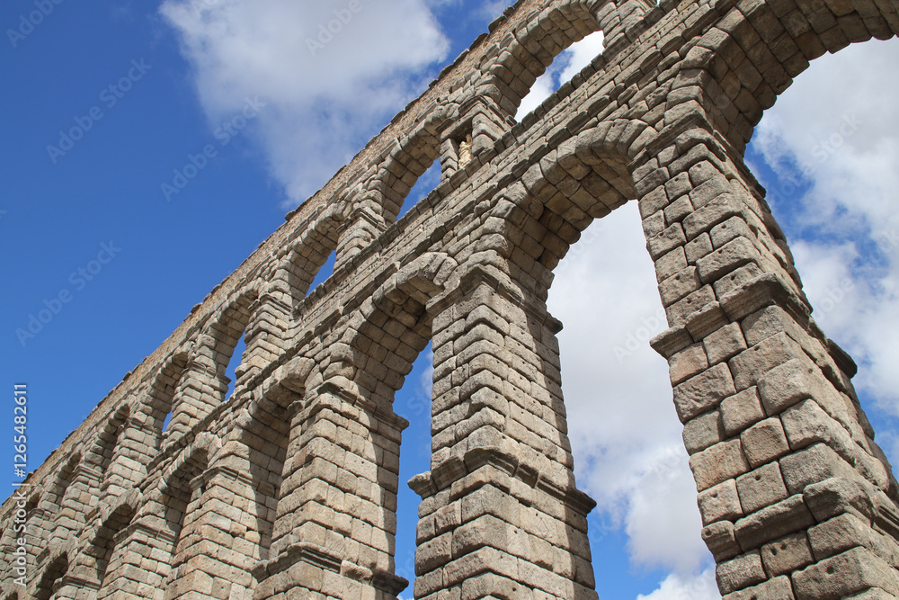 roman aqueduct in segovia in spain roman aqueduct in segovia in spain