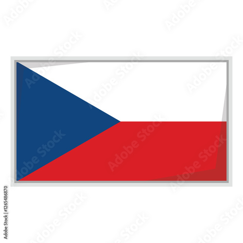Free Download Czech Republic national flag Shield Badge - GFXLoad