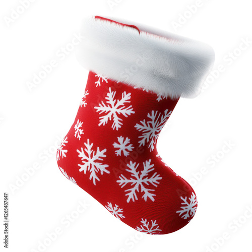 3D render of a Christmas stockings isolated transparent background