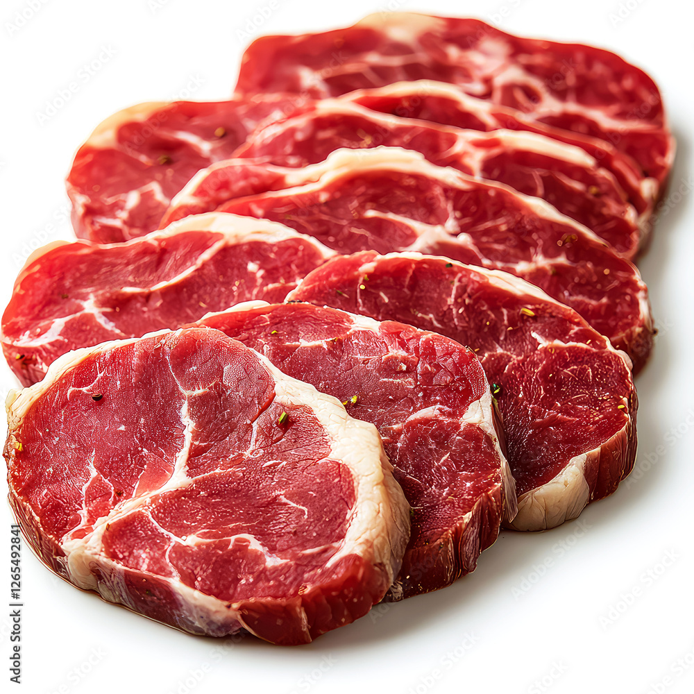 Fototapeta premium Savor the Exquisite: Succulent Beef Steaks, Ready for Grilling