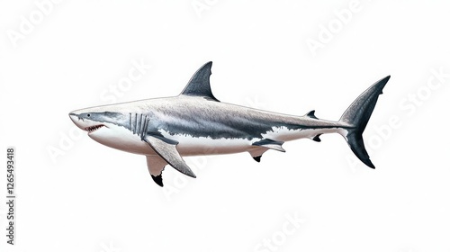 Wallpaper Mural Pixel Art Great White Shark On White Background Torontodigital.ca
