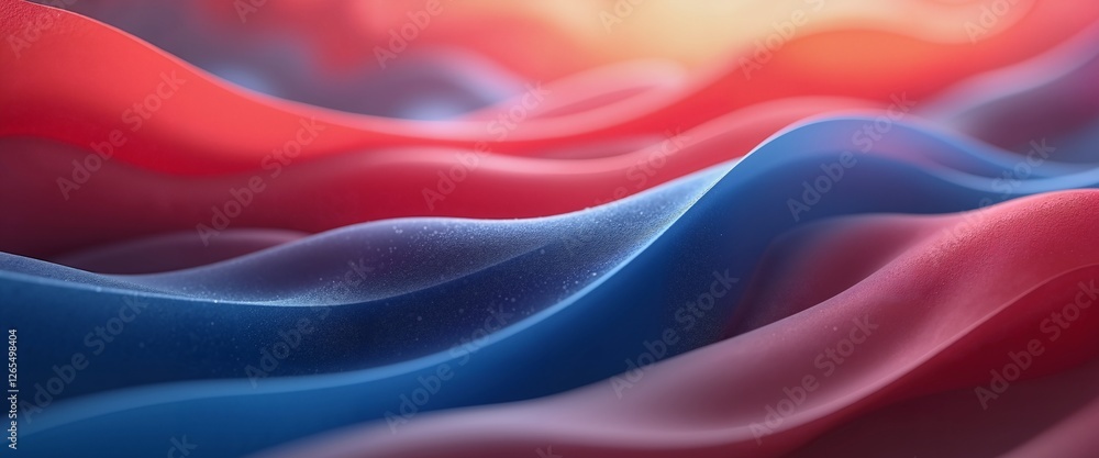 Fototapeta premium Abstract vibrant red and blue waves, perfect background for creative design projects