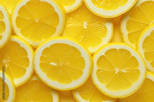 Wallpaper Mural Texture background with patterned yellow lemon slices Torontodigital.ca