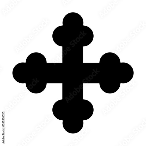 Cross icon symbol. Vector image