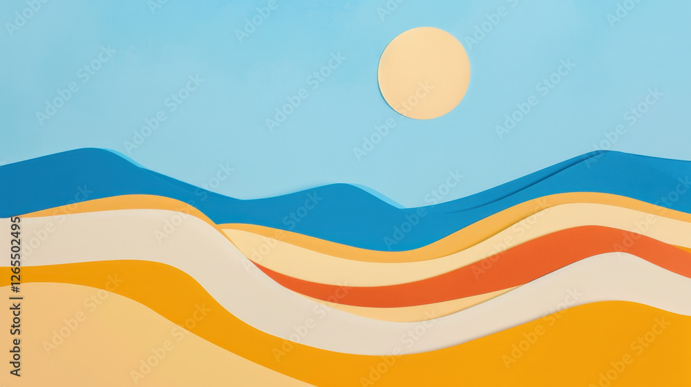 minimalist illustration of a desert minimalist illustration of a desert