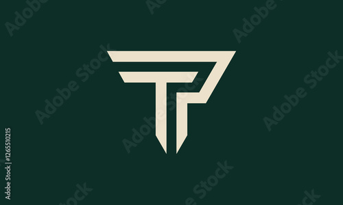 TP or PT monogram logo design