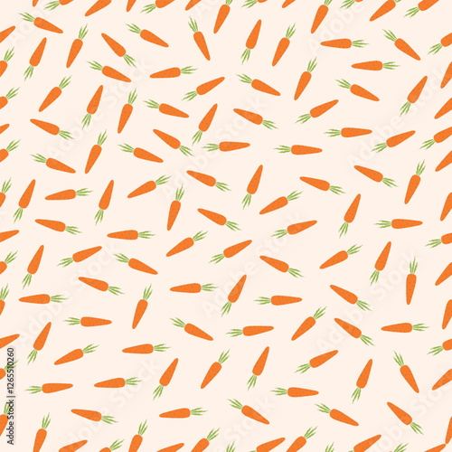 Seamless carrot pattern. Food background. Vector illustration cartoon flat style