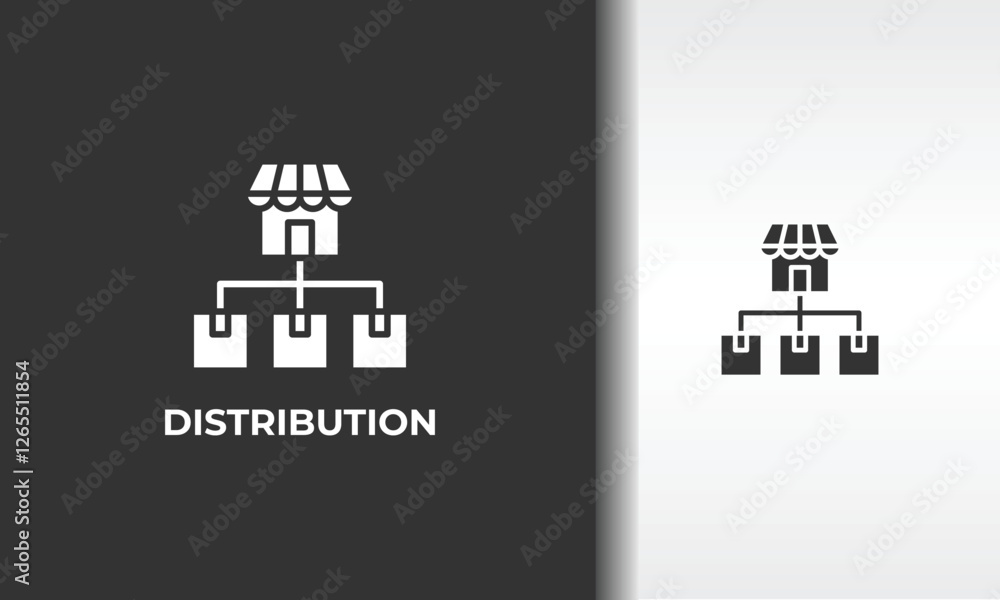 Distribution Vector, Icon Or Logo Sign Isolated Symbol Illustration Distribution Vector, Icon Or Logo Sign Isolated Symbol Illustration