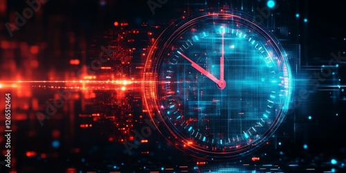 Abstract time data digital clock management planning business and time concept