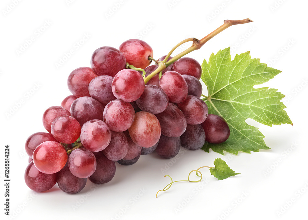 Fototapeta premium red grapes isolated on white